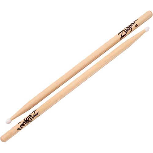 Zildjian 5A Hickory Drumsticks with Oval Nylon Tips 5ANN-1