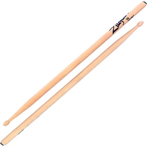 Zildjian 5A Hickory Drumsticks with Oval Wood Tips 5AWA-1
