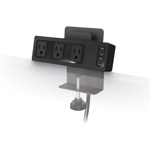 Balt Clamp Mount Outlet & USB Charger with 3 AC 66675