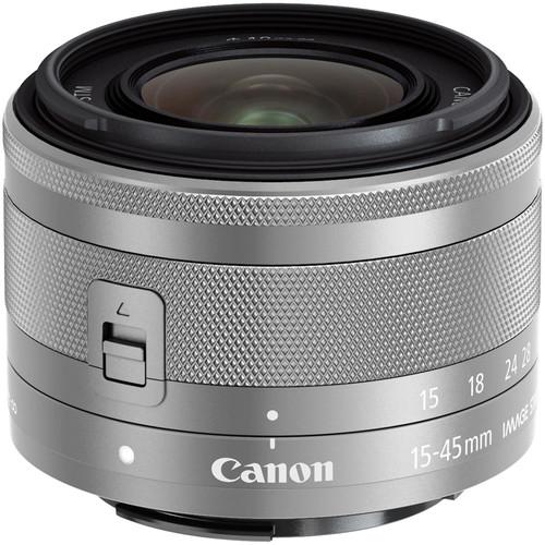 Canon EF-M 15-45mm f/3.5-6.3 IS STM Lens (Silver) 0597C002