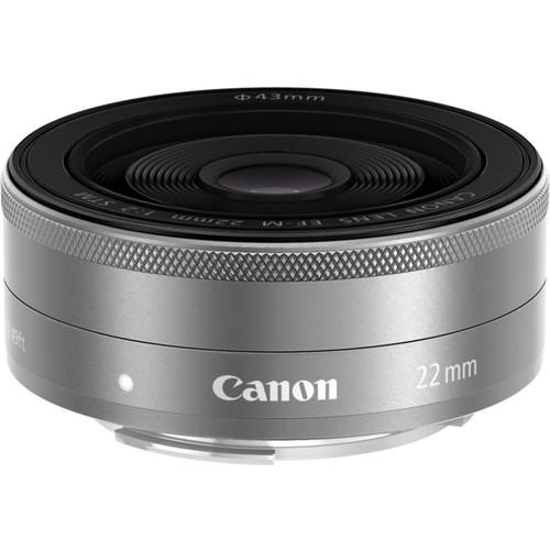 Canon  EF-M 22mm f/2 STM Lens (Silver) 9808B002