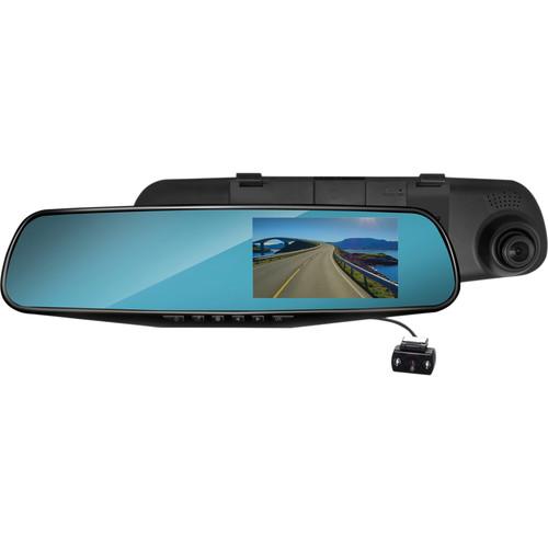 Coby 1080p HD Rear View Mirror Dashcam with 2 Cameras DCHDM-306
