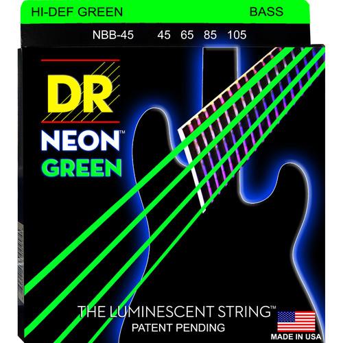 DR Strings HD Neon Green Bass Strings (45-105) NGB-45, DR, Strings, HD, Neon, Green, Bass, Strings, 45-105, NGB-45,