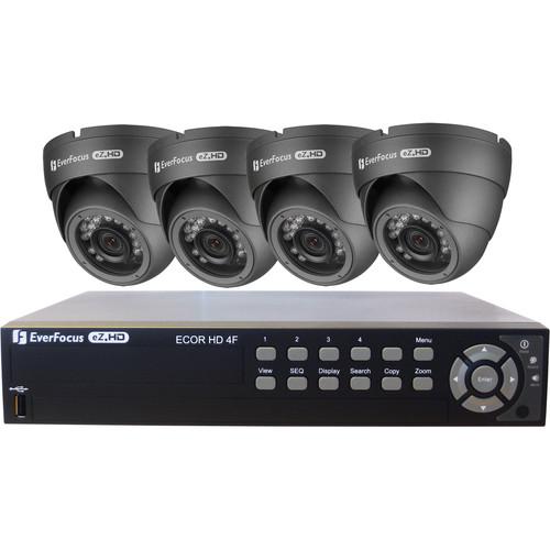 EverFocus 4-Channel HD DVR and Four 720p Analog AHDKIT2, EverFocus, 4-Channel, HD, DVR, Four, 720p, Analog, AHDKIT2,