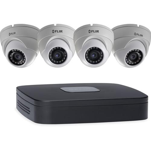 FLIR 4-Channel 5MP NVR with 2TB HDD and 4 1080p DN114P2E4