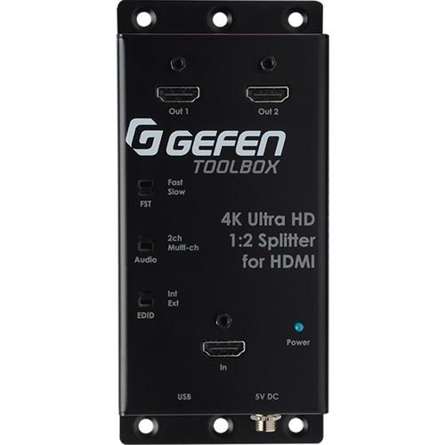 Gefen HDMI Splitter with 4K UHD (1 x 2) GTB-HD4K2K-142C-BLK, Gefen, HDMI, Splitter, with, 4K, UHD, 1, x, 2, GTB-HD4K2K-142C-BLK,