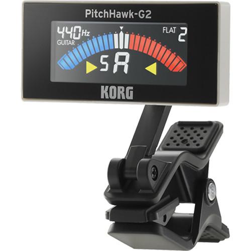 Korg PitchHawk G2 Clip-On Tuner for Guitar/Bass (White) AW3G2WH