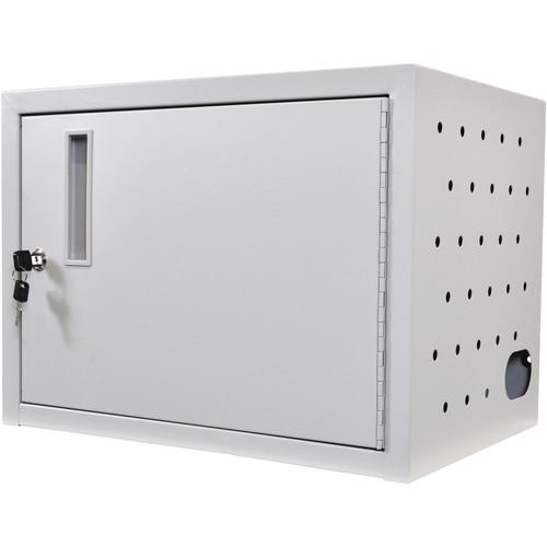 Luxor 12-Tablet Wall/Desk Charging Box with USB LLTMWUSB12-G