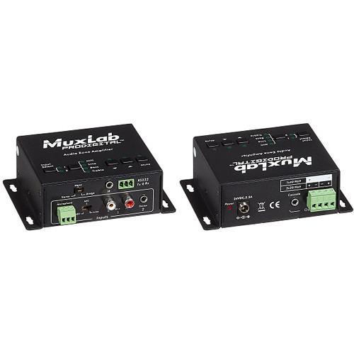 MuxLab Audio Zone Amplifier with Two Stereo Inputs, 500216-EU
