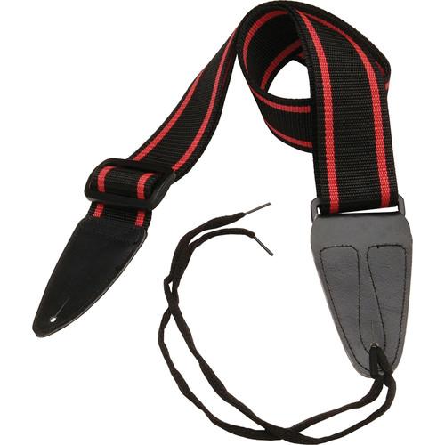 On-Stage Guitar Strap with Leather Ends GSA10BKRD, On-Stage, Guitar, Strap, with, Leather, Ends, GSA10BKRD,