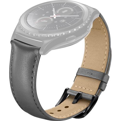 Samsung Leather Band for Gear S2 Classic (Gray) ET-SLR73MSEBUS, Samsung, Leather, Band, Gear, S2, Classic, Gray, ET-SLR73MSEBUS