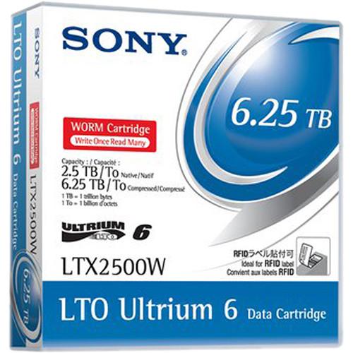 Sony 2.5TB LTO Ultrium 6 WORM Data Cartridge LTX2500W, Sony, 2.5TB, LTO, Ultrium, 6, WORM, Data, Cartridge, LTX2500W,