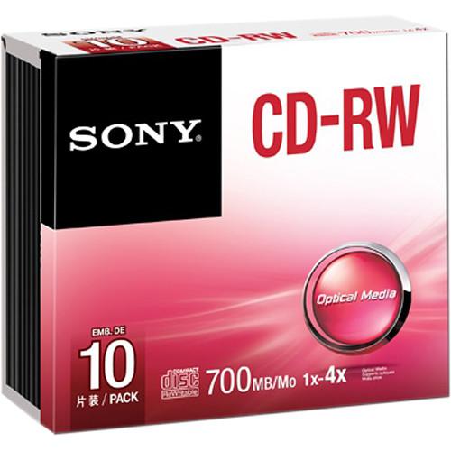Sony CD-RW 700MB Data Storage Media (10 Pack) 10CRW80SS, Sony, CD-RW, 700MB, Data, Storage, Media, 10, Pack, 10CRW80SS,