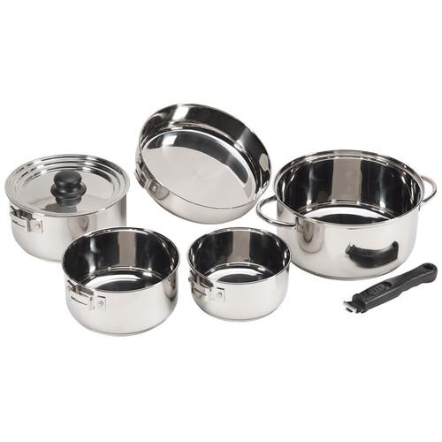 Stansport 7-Piece Stainless Steel Family Cook Set 369, Stansport, 7-Piece, Stainless, Steel, Family, Cook, Set, 369,