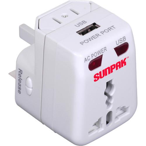 Sunpak Universal Power Adapter (White) TRAVEL-ADAPT
