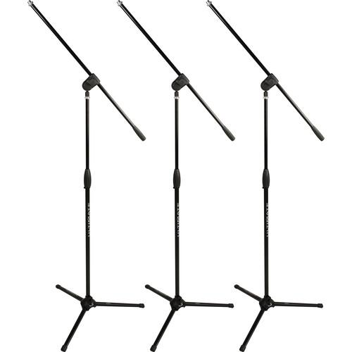 Ultimate Support MC-40B PRO Mic Stand with Boom (3-Pack) 17951