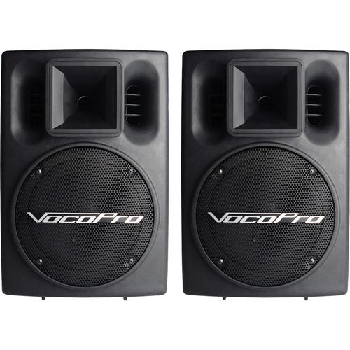 VocoPro PV-802 400W Powered Vocal Speaker System PV-802 (PAIR)