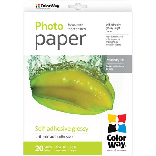 ColorWay Glossy Self-Adhesive Photo Paper PGS1358020LT, ColorWay, Glossy, Self-Adhesive, Paper, PGS1358020LT,