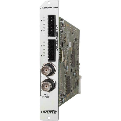 Evertz Microsystems Dual AES to Quad Analog Audio 7720DAC-A4 3RU