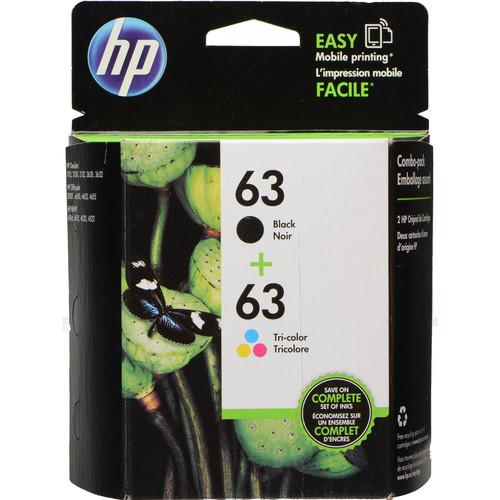 HP 63 Tri-Color/Black Ink Cartridge Pack L0R46AN#140, HP, 63, Tri-Color/Black, Ink, Cartridge, Pack, L0R46AN#140,