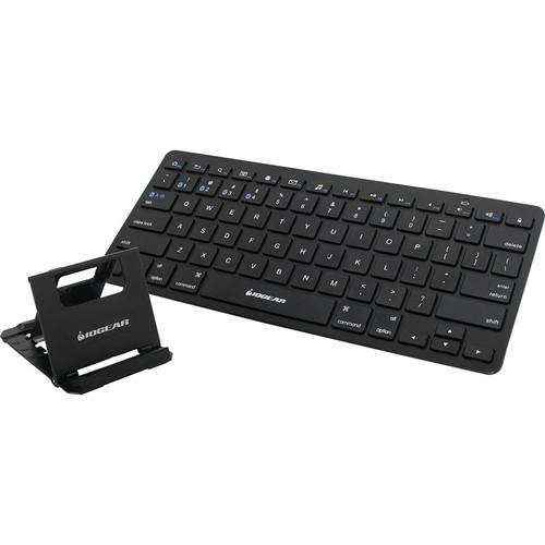 IOGEAR Slim Multi-Link Bluetooth Keyboard with Stand GKB632B, IOGEAR, Slim, Multi-Link, Bluetooth, Keyboard, with, Stand, GKB632B,