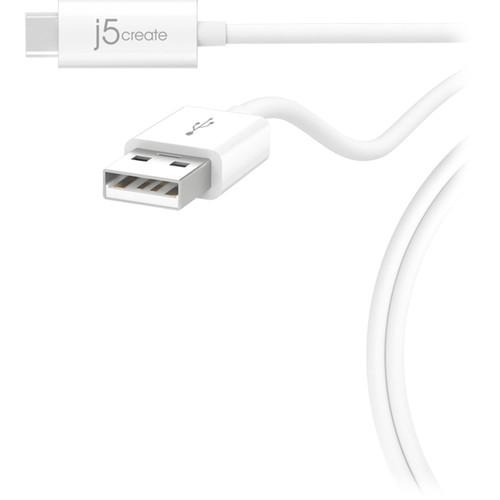 j5create USB 2.0 Type-C to Type-A Cable (6') JUCX08, j5create, USB, 2.0, Type-C, to, Type-A, Cable, 6', JUCX08,