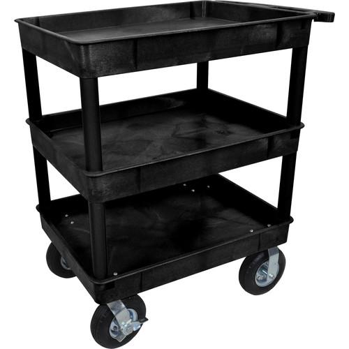 Luxor Large Tub Cart with Three Shelves and Four TC111P8-B, Luxor, Large, Tub, Cart, with, Three, Shelves, Four, TC111P8-B,