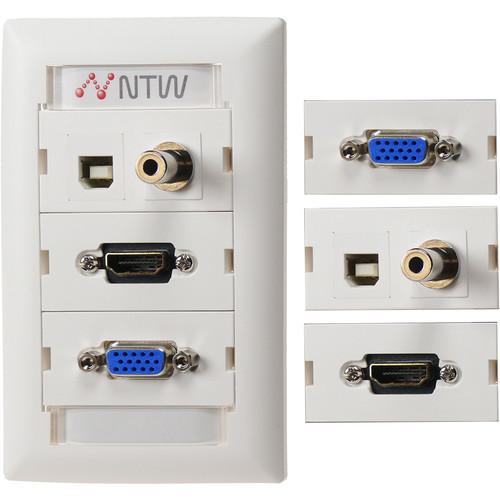 NTW Customizable UniMedia Wall Plate NUNC-V35TUBHP, NTW, Customizable, UniMedia, Wall, Plate, NUNC-V35TUBHP,