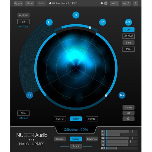 NuGen Audio Halo Upmix - Stereo to 5.1 and 7.1 Upmixer 11-30247, NuGen, Audio, Halo, Upmix, Stereo, to, 5.1, 7.1, Upmixer, 11-30247