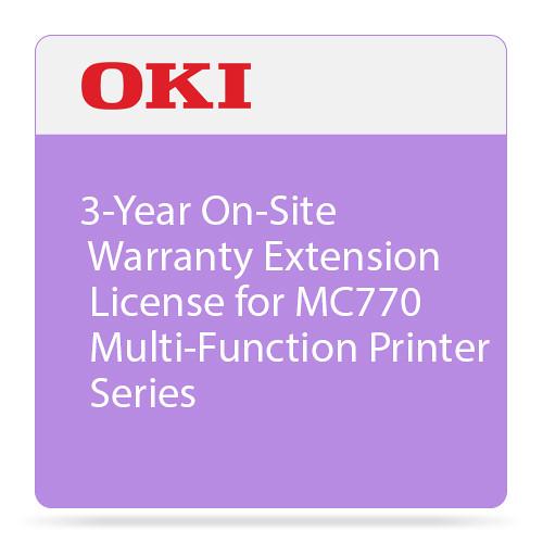 OKI 3-Year On-Site Warranty Extension License for MC770 38034903