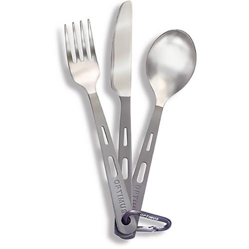 Optimus Titanium 3-Piece Cutlery Set - Fork/Knife/Spoon 8016286
