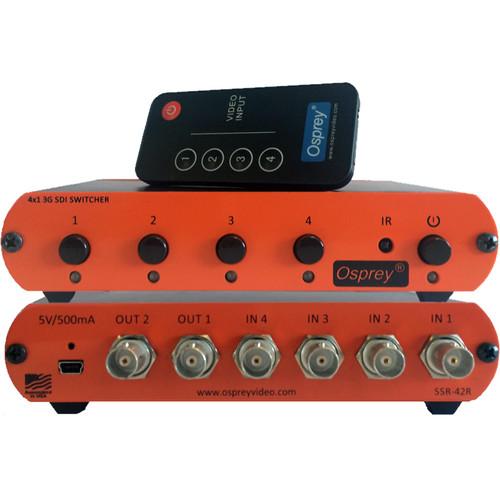 Osprey SSR-42R 4-to-1 Reclocking Switcher for 3G/HD/SD 97-30001, Osprey, SSR-42R, 4-to-1, Reclocking, Switcher, 3G/HD/SD, 97-30001