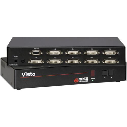 Rose Electronics Vista AV 8-Port DVI Video Switch AVS-1X08DVI
