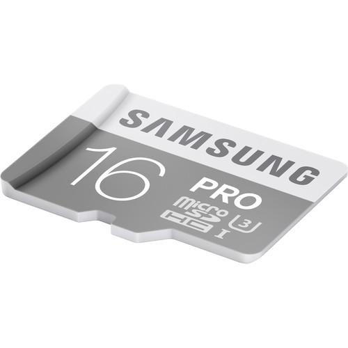 Samsung 16GB PRO UHS-I microSDHC U3 Memory Card MB-MG16EA/AM