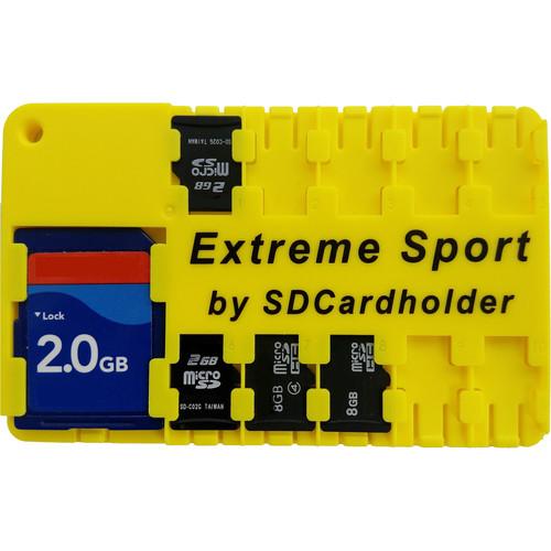 SD Card Holder Extreme Sport Micro SD Cardholder (Yellow) 00115Y