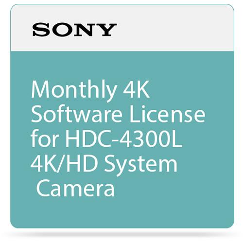 Sony Monthly 4K Software License for HDC-4300L 4K/HD SZC4001M, Sony, Monthly, 4K, Software, License, HDC-4300L, 4K/HD, SZC4001M