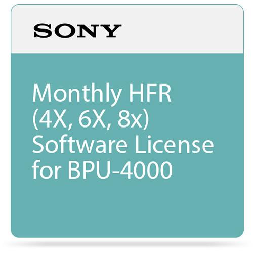 Sony Monthly HFR (4X, 6X, 8x) Software License SZC-4002M, Sony, Monthly, HFR, 4X, 6X, 8x, Software, License, SZC-4002M,