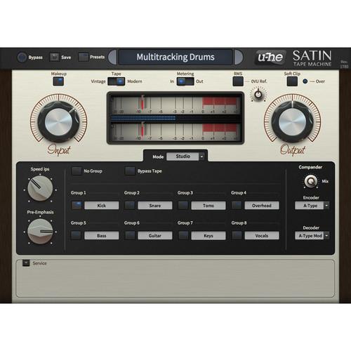 u-he Satin - Magnetic Tape Emulation Plug-In (Download) 10-12081, u-he, Satin, Magnetic, Tape, Emulation, Plug-In, Download, 10-12081