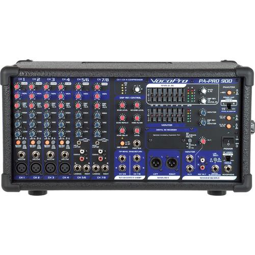 VocoPro PA-PRO 900 900W Professional PA Mixer PA-PRO-900