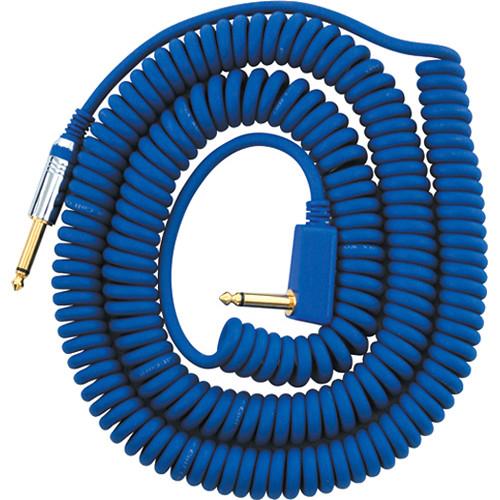 VOX VCC Vintage Coiled Cable (29.5', Blue) VCC090BL, VOX, VCC, Vintage, Coiled, Cable, 29.5', Blue, VCC090BL,