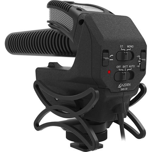 Azden SMX-30 Stereo-/Mono-Switchable Video Microphone SMX-30, Azden, SMX-30, Stereo-/Mono-Switchable, Video, Microphone, SMX-30,