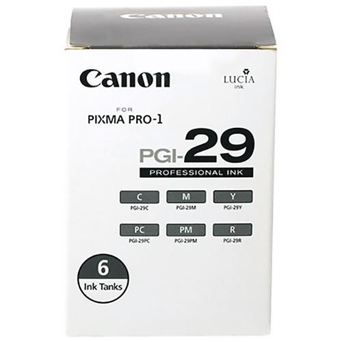 Canon PGI-29 Six-Color Ink Cartridge Set 4873B009, Canon, PGI-29, Six-Color, Ink, Cartridge, Set, 4873B009,