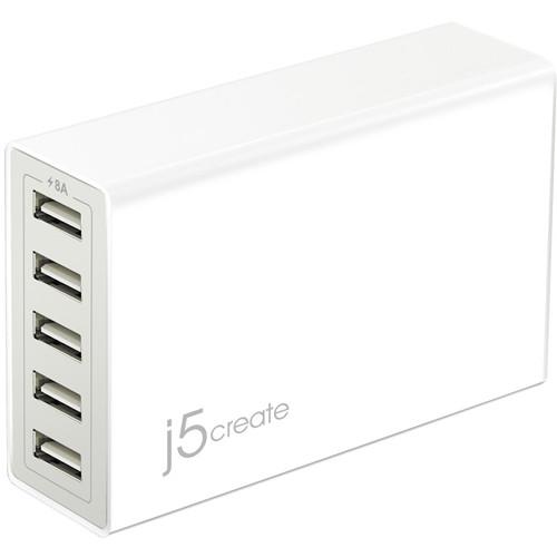 j5create  40W 5-Port USB Super Charger JUP50, j5create, 40W, 5-Port, USB, Super, Charger, JUP50, Video