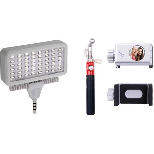 Looq Battery-Free Selfie Stick and LED Light Kit for iOS