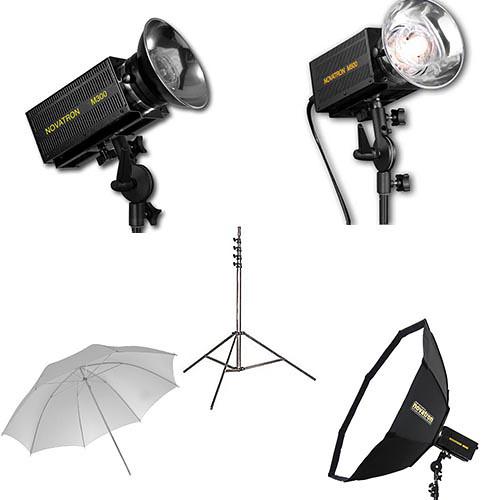 Novatron M300 / M500 2-Monolight Kit with Umbrella and N2645KIT