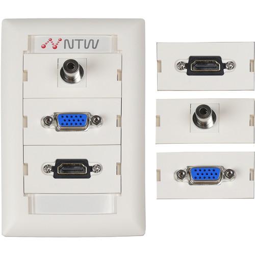 NTW  Customizable UniMedia Wall Plate NUNC-V35H