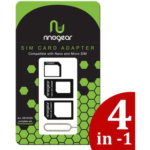 RinoGear 4-in-1 Nano and Micro SIM Card Adapter SIMCARDADAPTER, RinoGear, 4-in-1, Nano, Micro, SIM, Card, Adapter, SIMCARDADAPTER