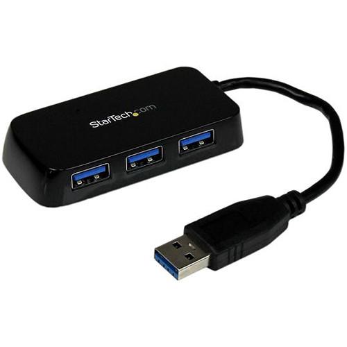StarTech Portable 4-Port SuperSpeed Mini USB 3.0 Hub, StarTech, Portable, 4-Port, SuperSpeed, Mini, USB, 3.0, Hub