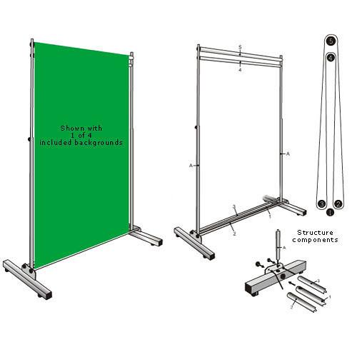 Botero 5x7' Rotary Background Support System 1000, Botero, 5x7', Rotary, Background, Support, System, 1000,