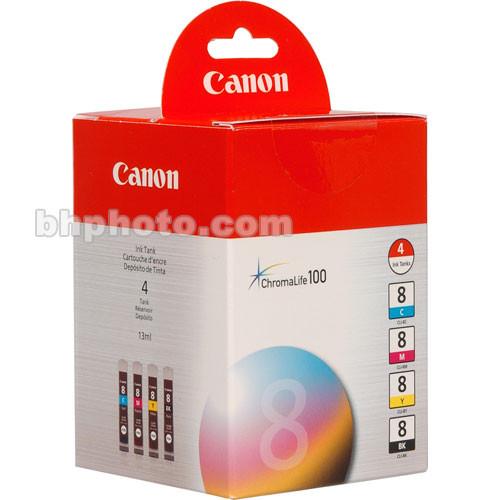 Canon  CLI-8 Ink Tank 4-Pack 0620B010, Canon, CLI-8, Ink, Tank, 4-Pack, 0620B010, Video